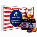 House of Webster Buttermilk Biscuit Mix with Strawberry and Blueberry Preserves Gift Set – Homemade Fruit Preserves- Southern Biscuit Mix,& Gourmet Pantry for 250th Anniversary Celebration Gift - HouseofWebster